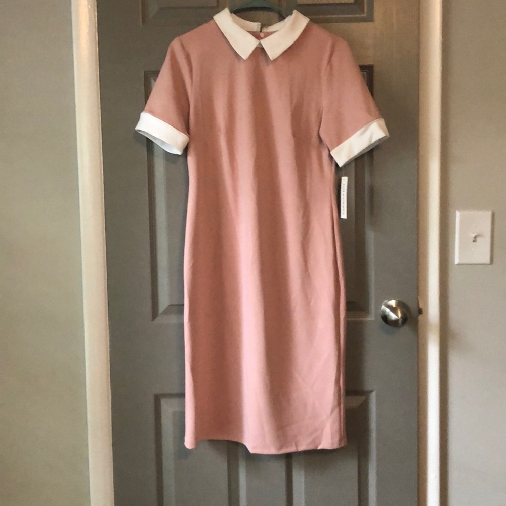 Dusty Pink Collared Dress